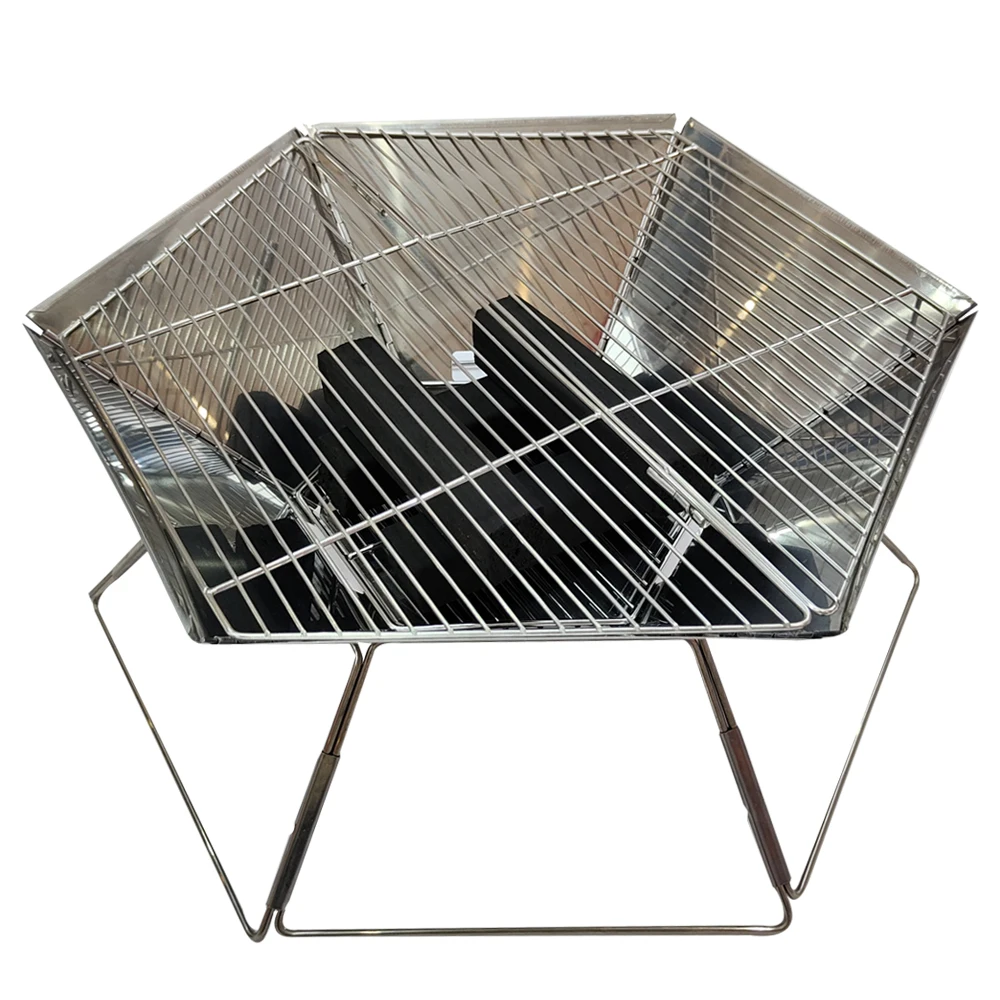 Portable Camping BBQ Grill Camping мангал 훈제바베큐그릴 Stainless Folding bbq stove MiNi Barbecue Oven For Picnic Camping Supplies