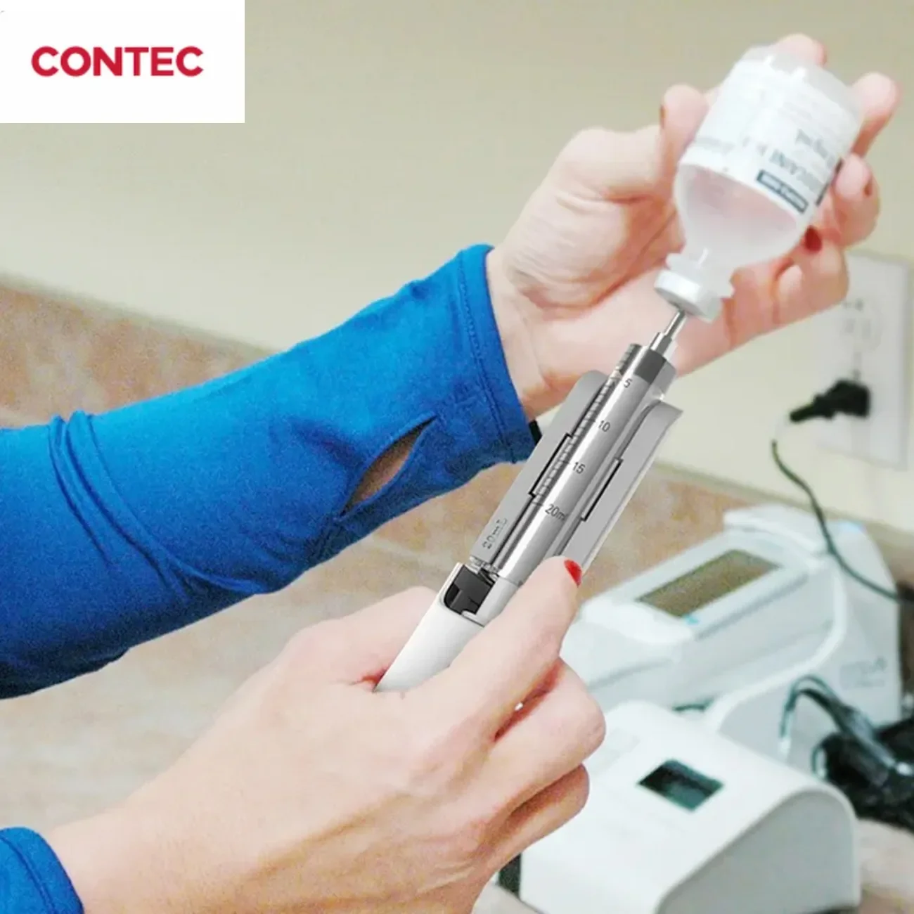 Contec ES10 Dispensing Appliance Electric Syringe Pump Rechargeable 20ml Automatic