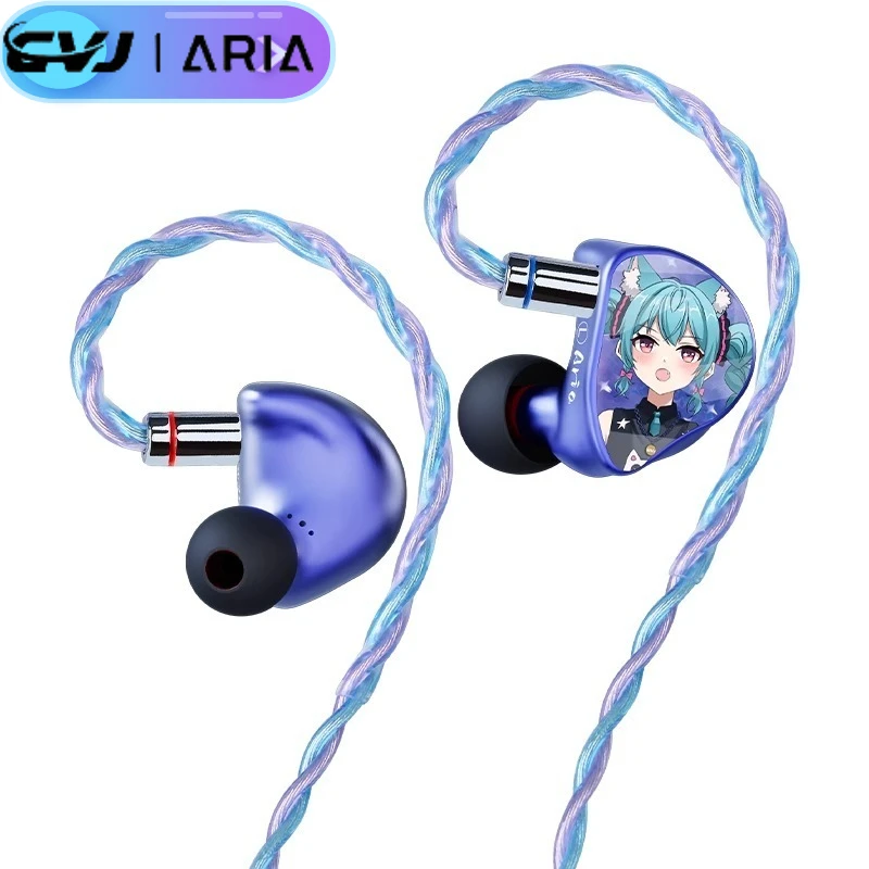

CVJ NEW ARIA HIFI wired in-ear Earphone High-Performance Nano-Crystal Coated 10MM Dynamic Driver IEMs for Audiophiles