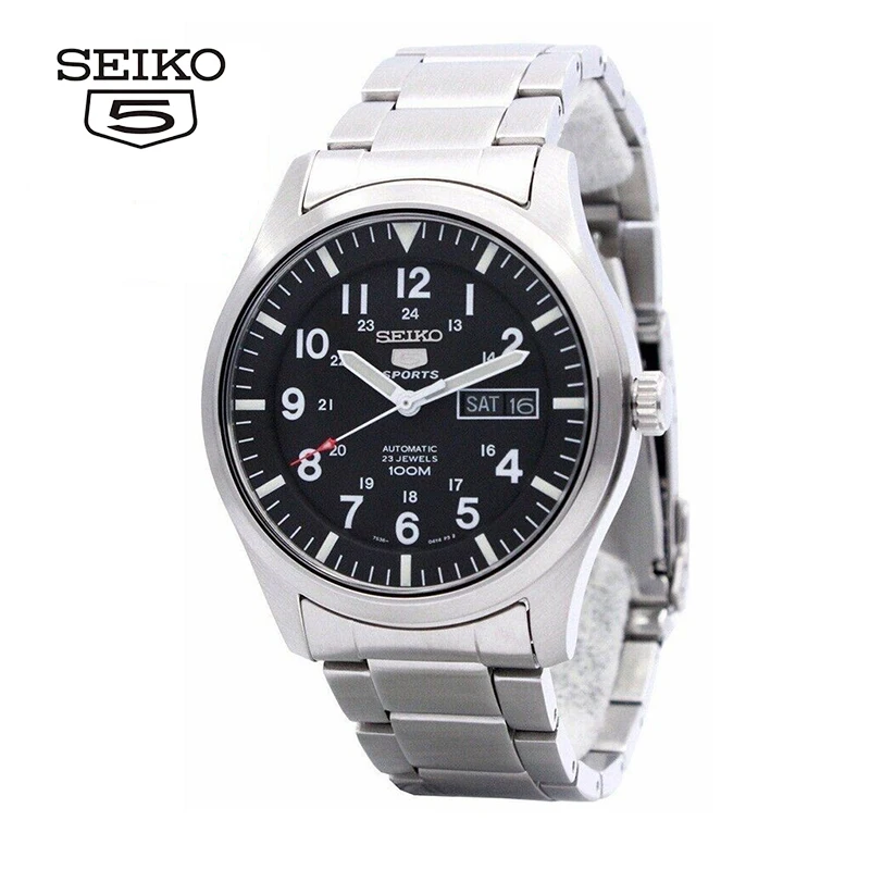 SEIKO 5 Sports SNZ Waterproof Luminous Calendar Day Day Since Fashion Casual Motivated Movement Mechanical Men\'s Watch SNZG13J1