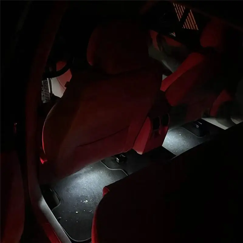 Rear LED Footwell Light Cable Wiring Harness Bracket Lamp Holder For VW Jetta ID.4 Tayron Talagon T-Cross Tiguan MK2