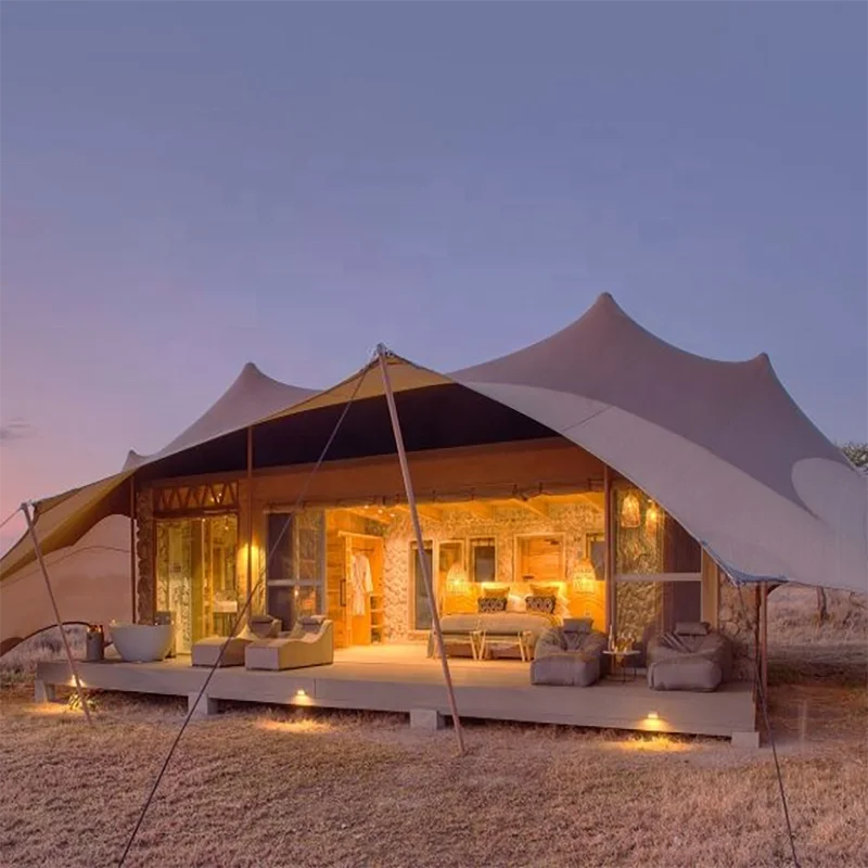 

Luxurious Warm Hotel Tent Waterproof Windproof Outdoor Camping Tent for Travel Holiday Accommodation Custom