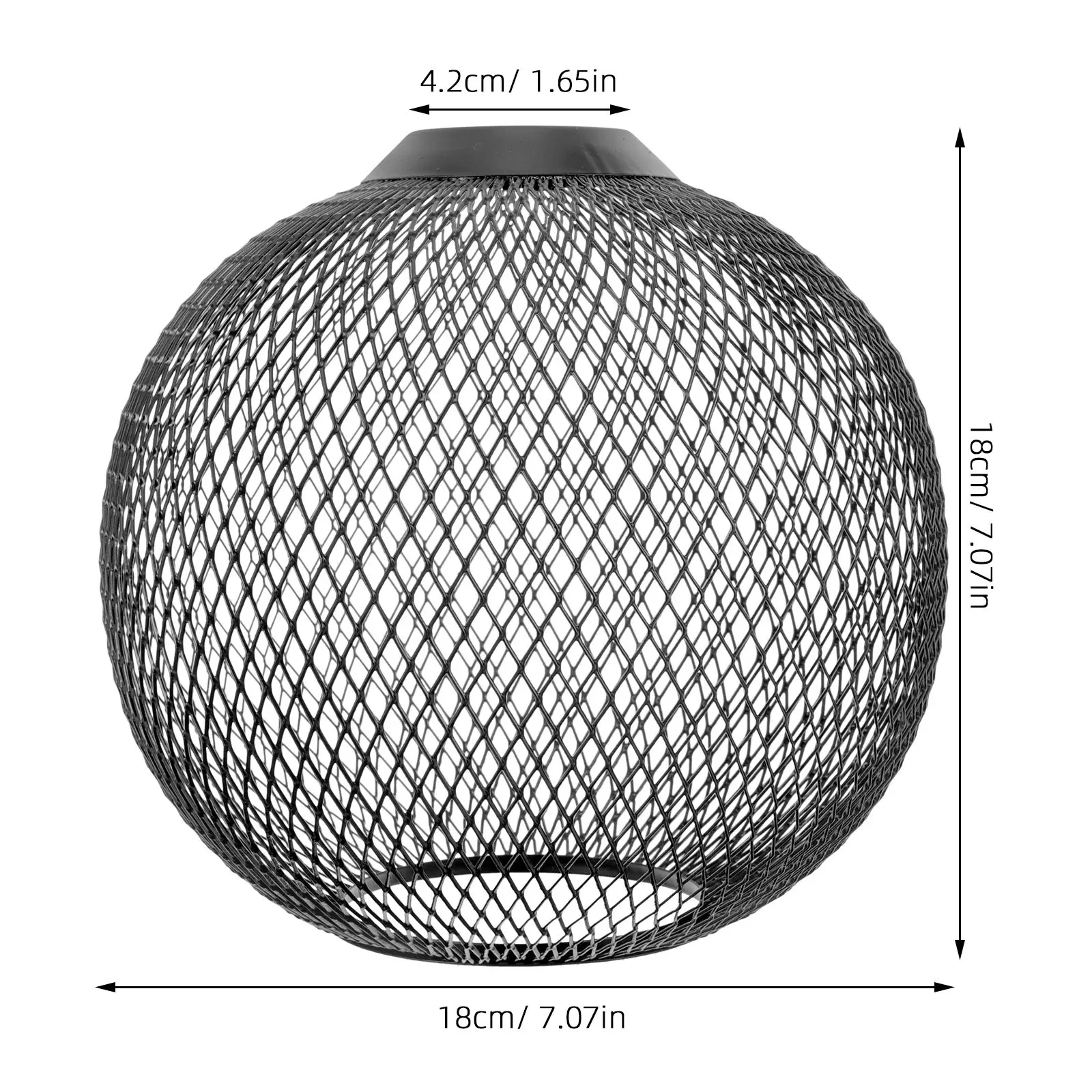 Globe Shape Pendant Lamp Shade Hollow Out Metal Iron Wire Lampshade Decorative Light Cover for Bedroom Living Room