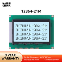 Wholesale 12864-21M With English LCD Display Screen Gray Film LCM Module Serial Port Screen Original ST7920