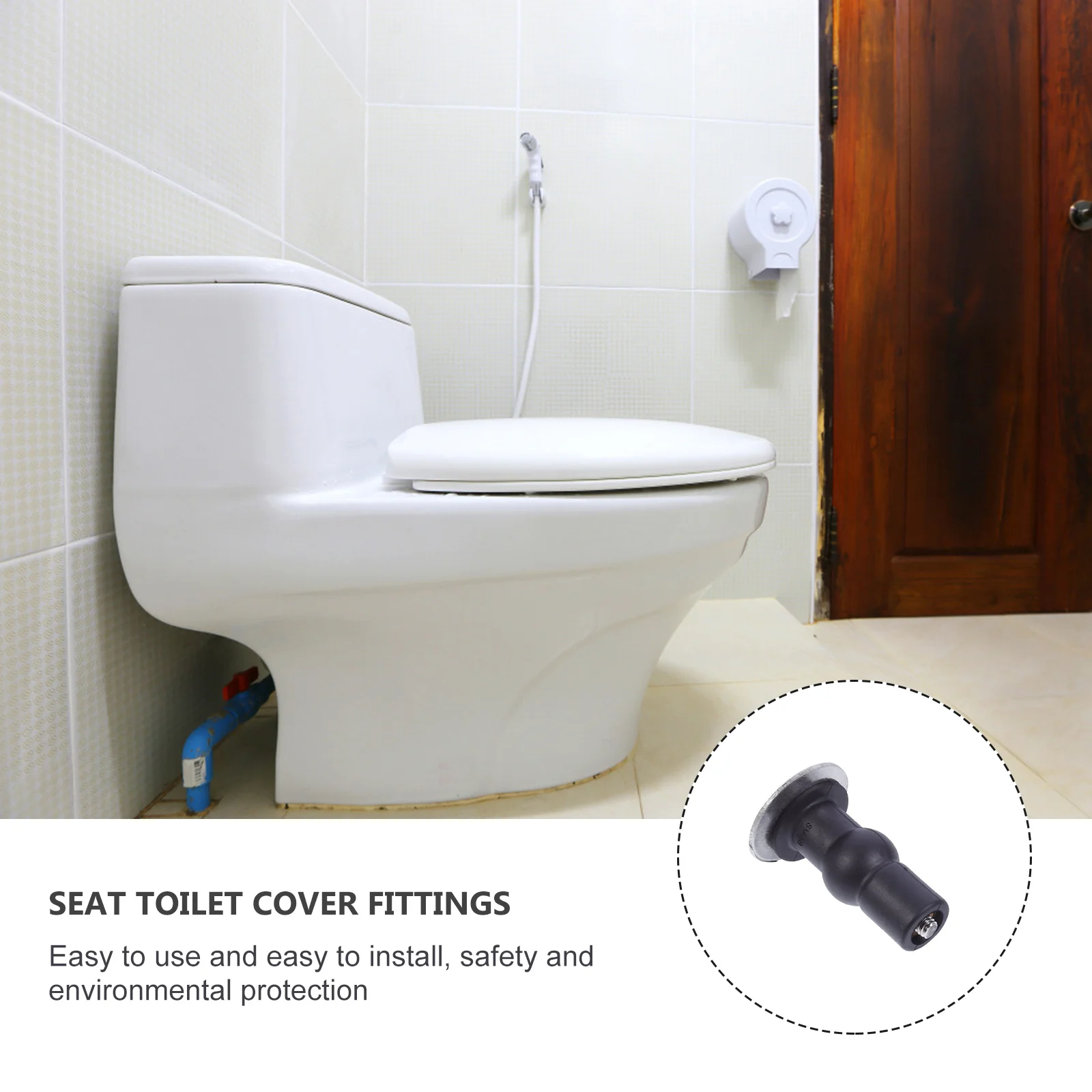 

2Sets Toilet Cover Screws Universal Stainless Steel Expansion Bolt Bathroom Mounting Screws for Toilet Lid Supplies