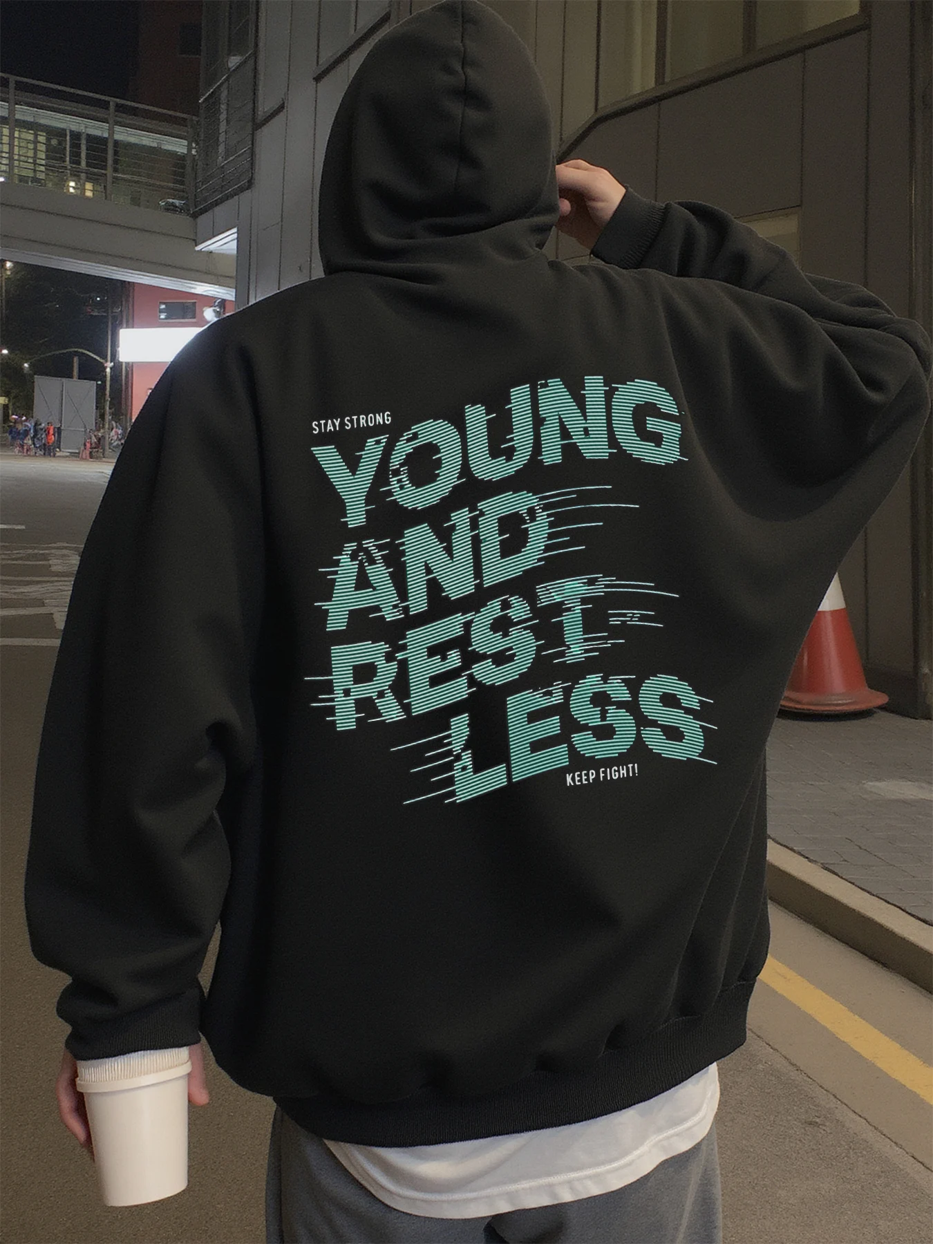 

Толстовка с капюшоном для мужчин, уличная одежда, мужские толстовки с рисунком для молодежи и беспокойства, подходят для ношения весны, осени и зимы.