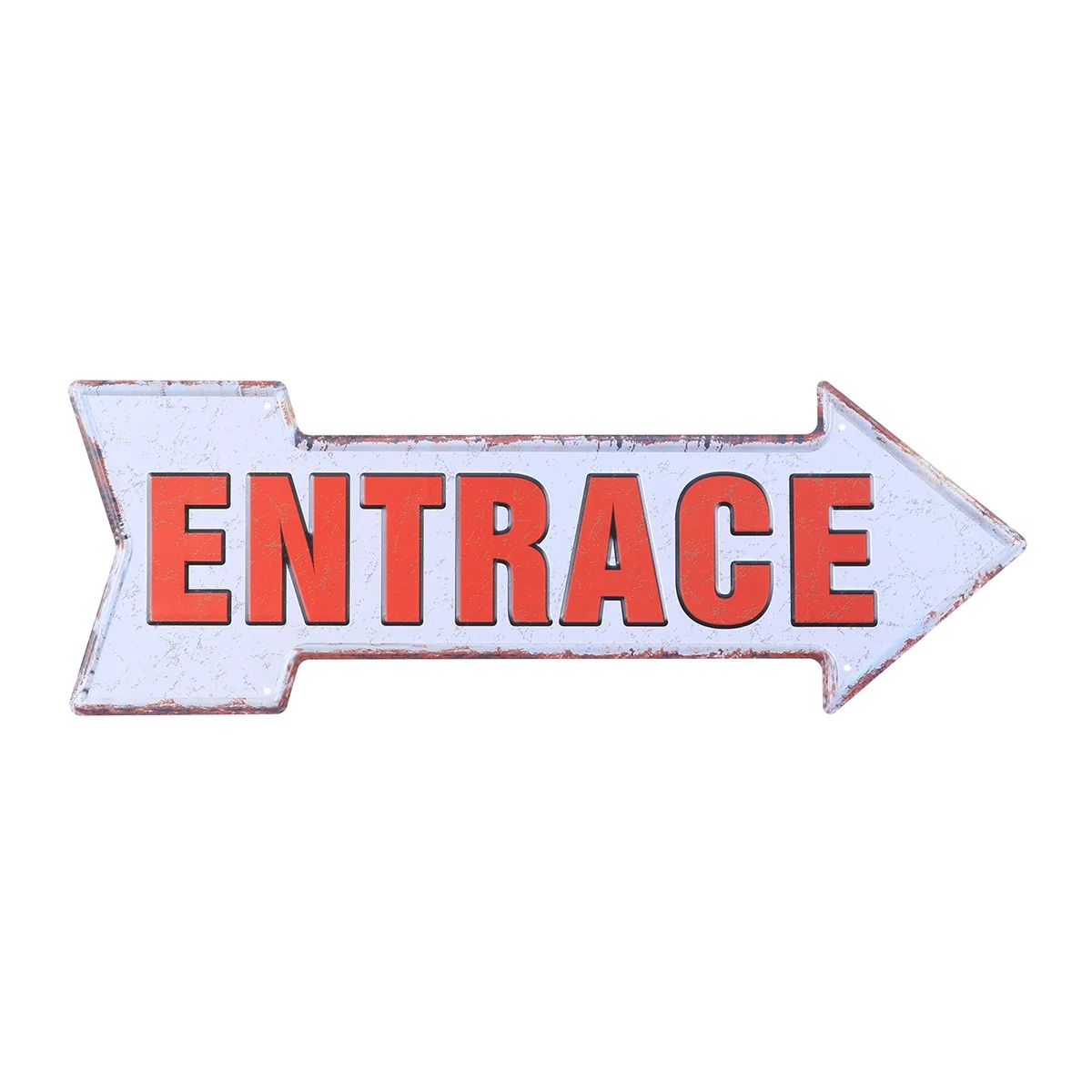 45x16cm Occident Retro Iron Indicator Tag Direction Sign Arrow Wall Decoration for Bar Hotel Supermarket Exit Wayfinding Decor