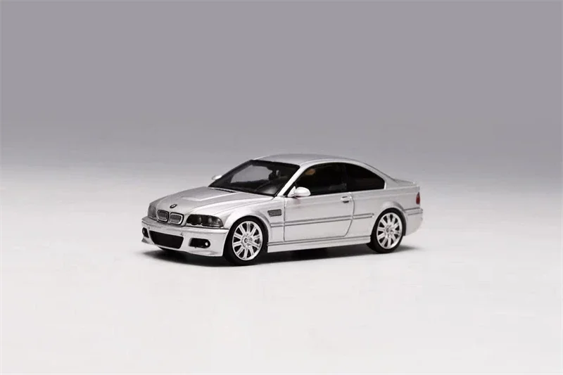 Stance Hunters x SW 1:64 E46 M3 CSL Blue / Silver Diecast Model Car