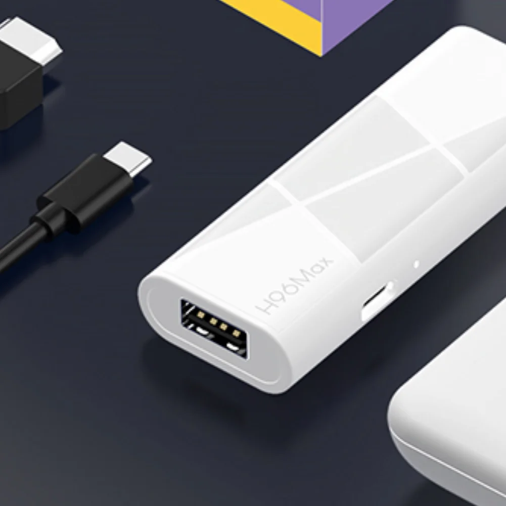 H96 MAX RK3518 Mini TV Stick Quad Core Android 14 Smart TV Box Wifi6 BT5.4 Media Player 4K HD Voice Control