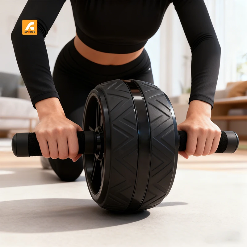 

Пластиковый ролик для пресса с ковриком для коленей, зеленый, AB Wheel Board