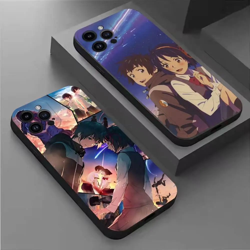

Y-Your N-Name Cartoon Phone Case For iPhone 17,16,15,14,13,12,11 Plus,Pro Max,XS,X,XR,SE,Mini,8,7,Soft Silicone Black Cover