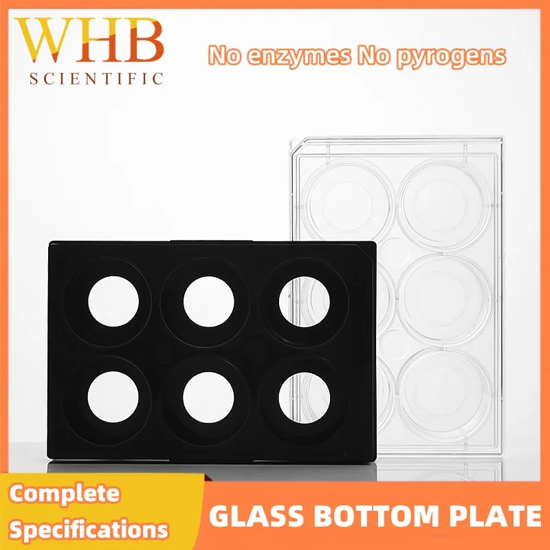 6-Well Black Light-proof Cell Culture Plate Sterile Packaging Of Confocal Culture Plates TC treated Transparent Bio Lab Supplies