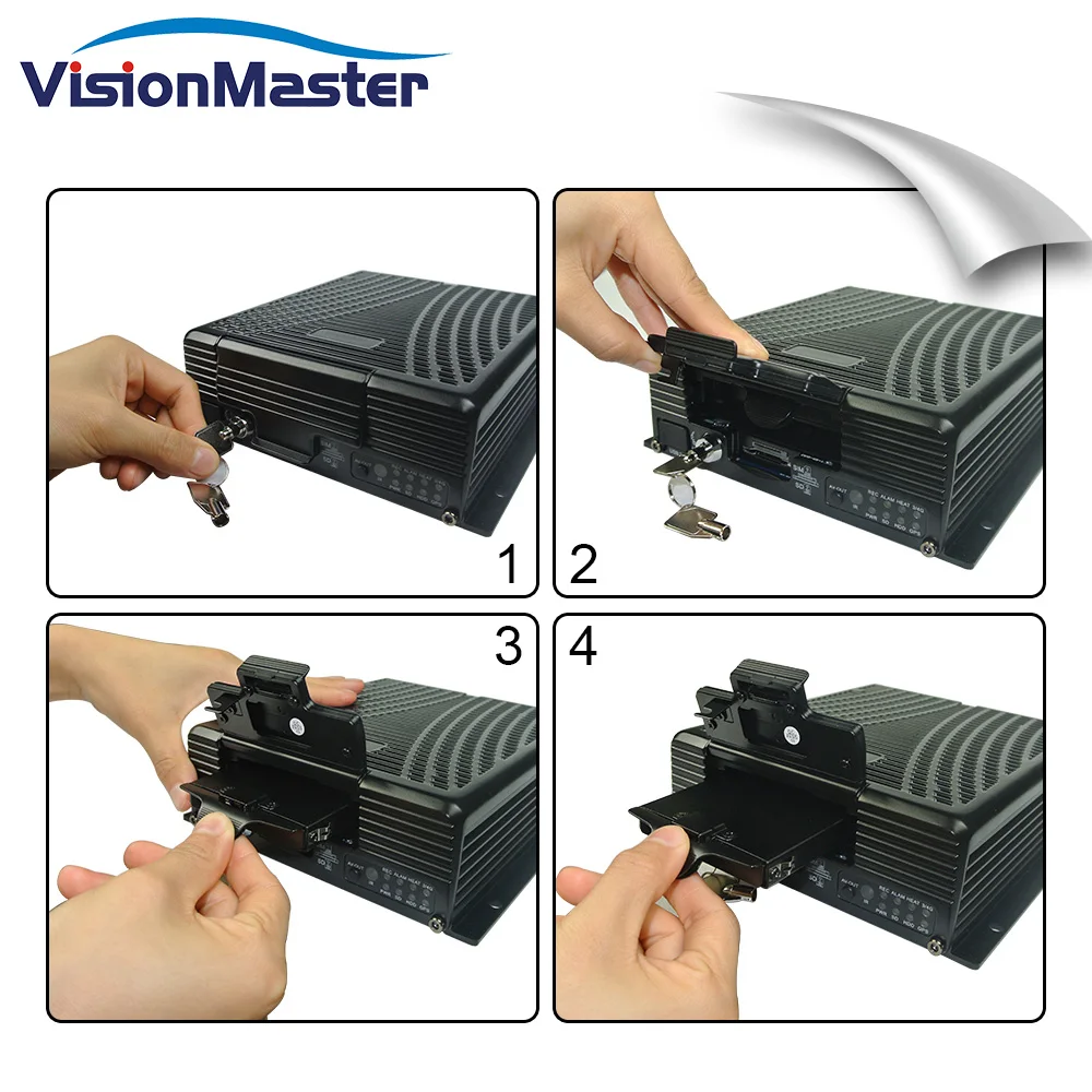 عالية الجودة SD-MDVR سيارة هجينة سيارة CCTV NVR 4CH مسجل فيديو رقمي متنقل لحافلة شاحنة مقطورة #6
