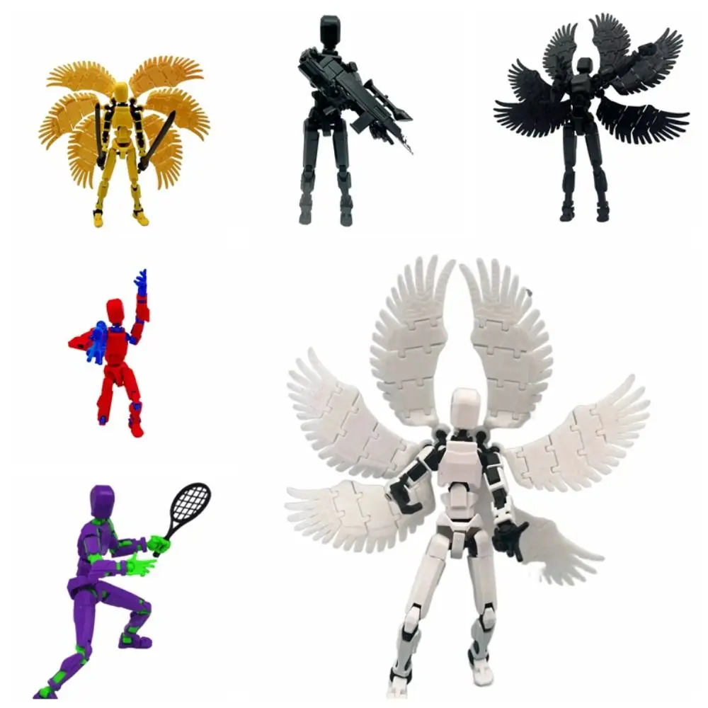 Figures Toys 6/8 Wings Movable Robot Multi-Jointed Dummy 13 3D Printed Mannequin Novelty Cute Shapeshift Robot Collection