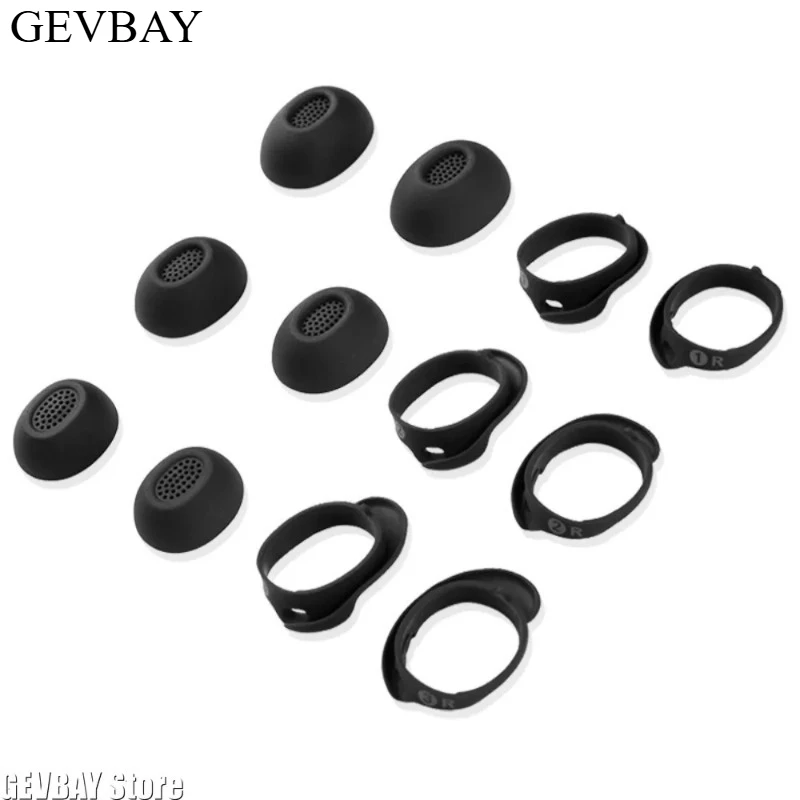 Silicone Ear Tips For Bose QC Ultra Ultra II Fixed Ear Loops For Skullcandy METHOD 360 ANC Earbuds view 6