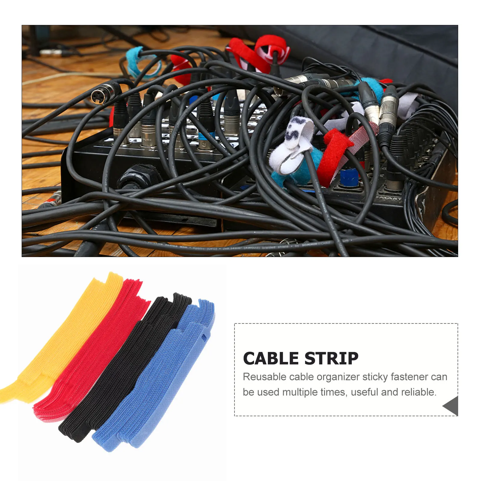 

80Pcs Cable Organizer Adjustable Tape Cord Fastening Straps Durable Reusable Cable Management for Earphone Data Network