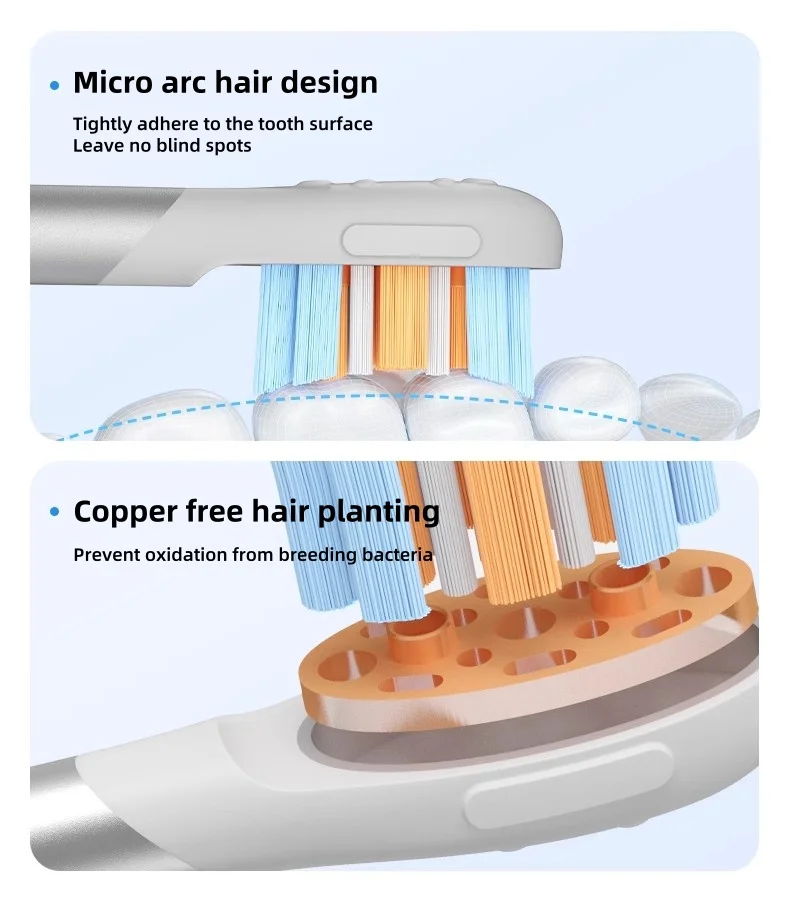 Oclean Kinder-Elektrozahnbürstenkopf mit Weichen Borsten, Interaktives Design, Zahnfleischschutz, Baby-Vollreinigungszubehör – Detail 5