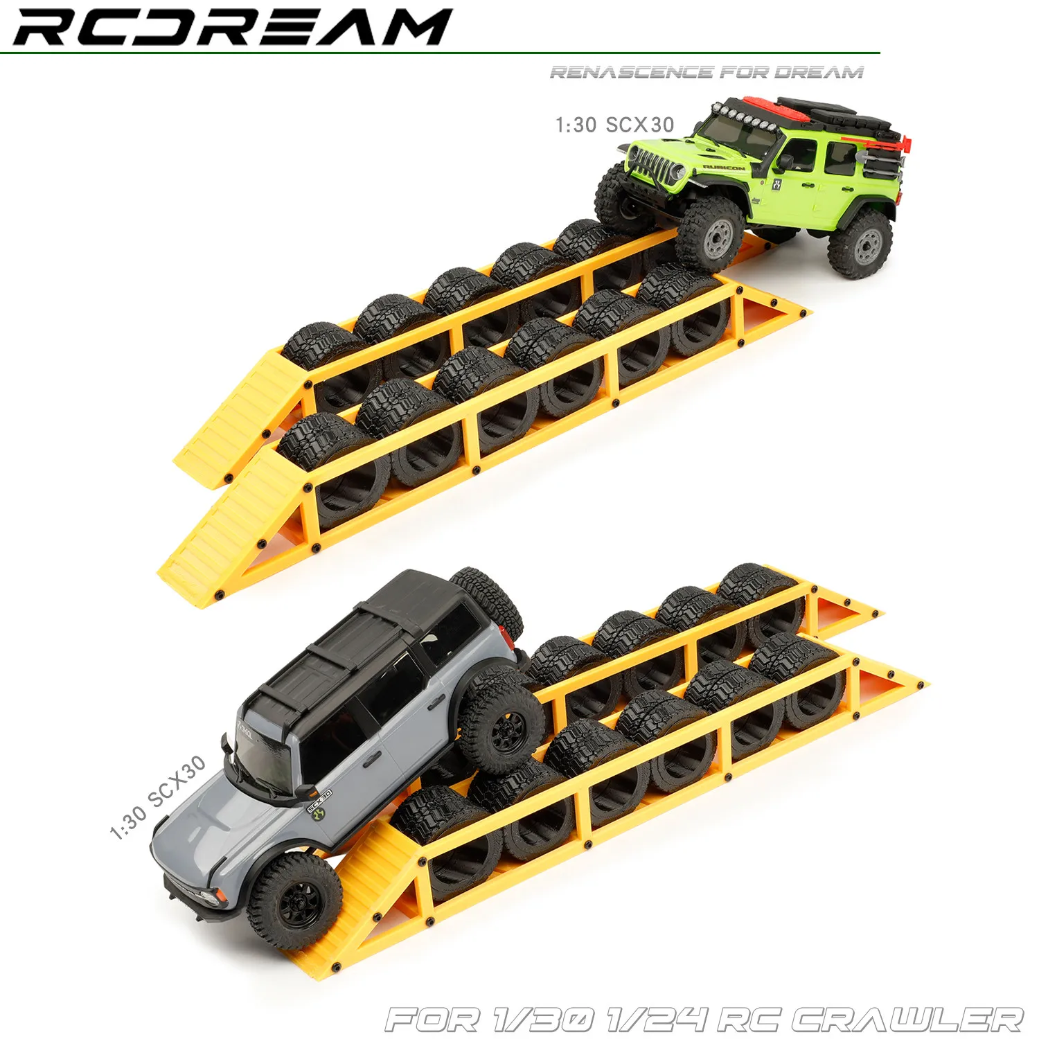 Rcdream 1/30 1/32 1/24 Simulated Off-road Track/tire Obstacle/scene Climbing Prop For 1/30 Axial Scx30 1/32 Redcat Ascent-32