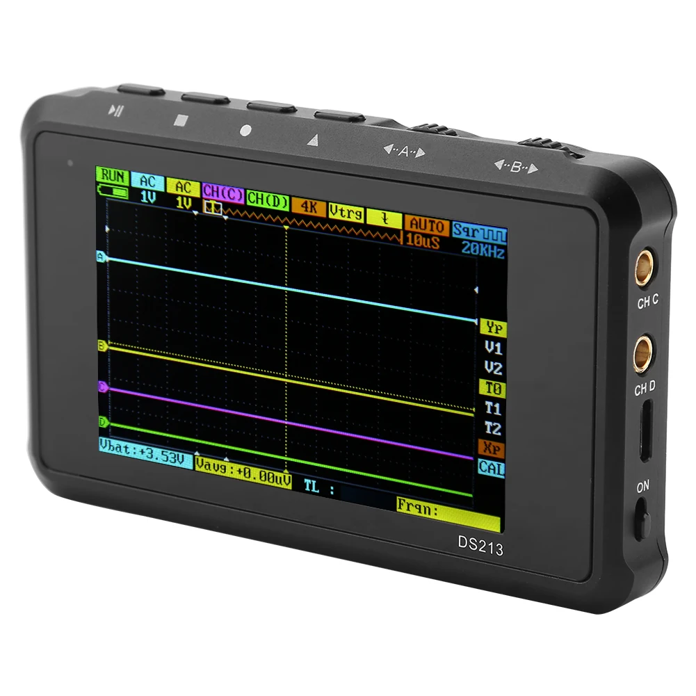 4 Channels Oscilloscope Digital Oscilloscope DS213 Mini 4 Channels 100MSa/s Digital  Portable Oscilloscope Oscilloscope