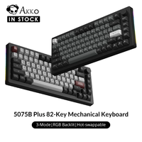 Akko 5075B Plus V2 75% Mechanical Gaming Keyboard 3/5 Pin Hot Swap Three-Modes RGB 2.4GHz Wireless/USB Type-C/Bluetooth 5.0