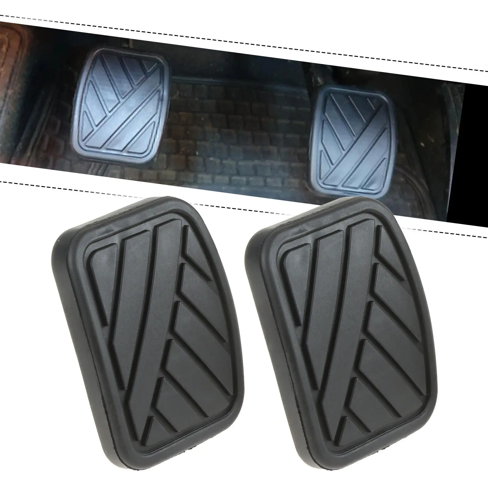 2PCS Car Brake Clutch Foot Pedal Pad Covers  For For Suzuki SX4 GY/EY/RW  Jimny SJ410 Vitara ET/TA Swift Aerio