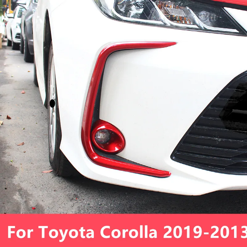 Per Toyota Corolla 2019-2013 auto anteriore fendinebbia paralume posteriore fendinebbia copertura Trim Strip Frame Lamps Car-styling strisce decorazione