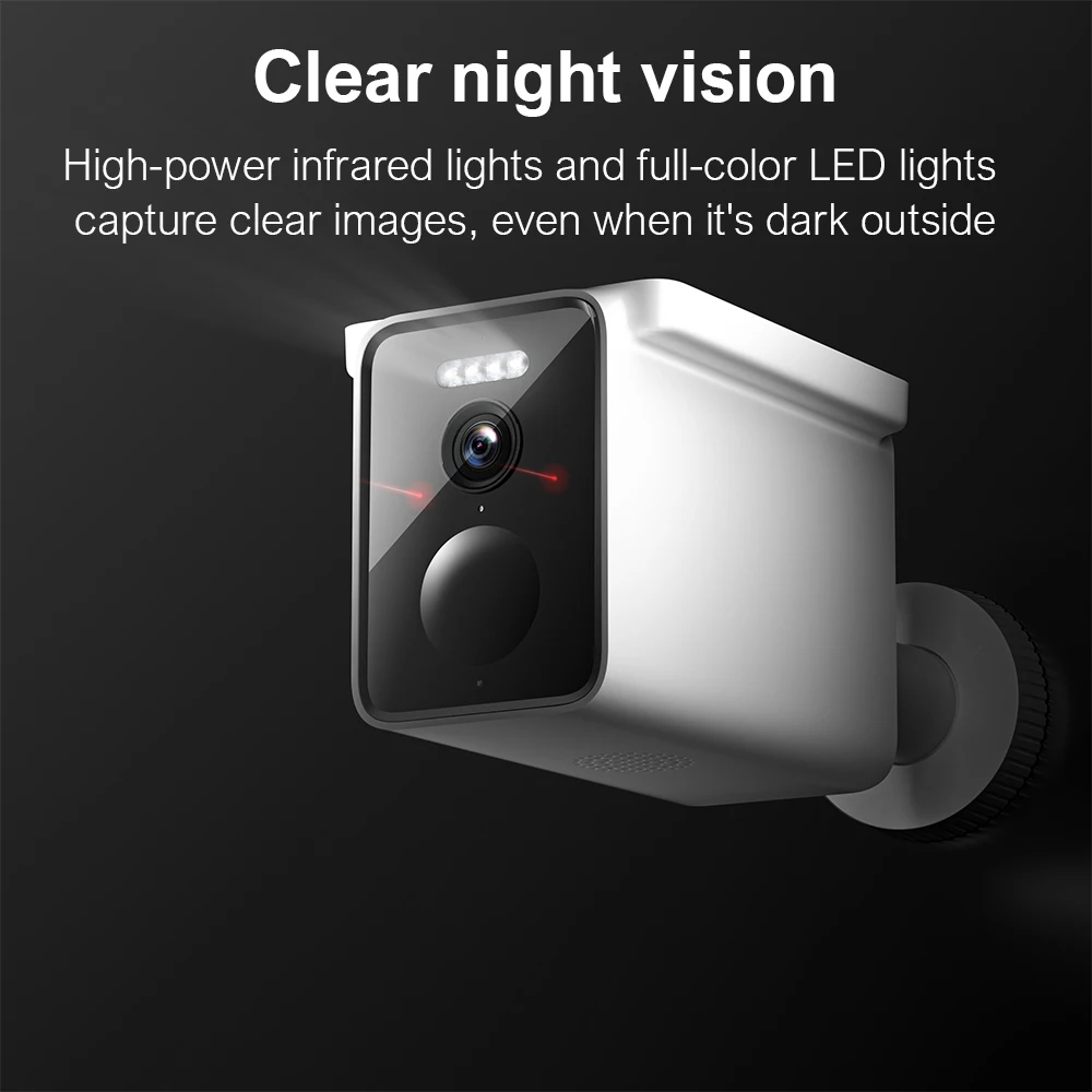 Global Version Xiaomi Solar Outdoor Camera Bw400 Pro Set Solar-Powered Battery Full-Color Night Vision IP66 Cloud storage Alexa