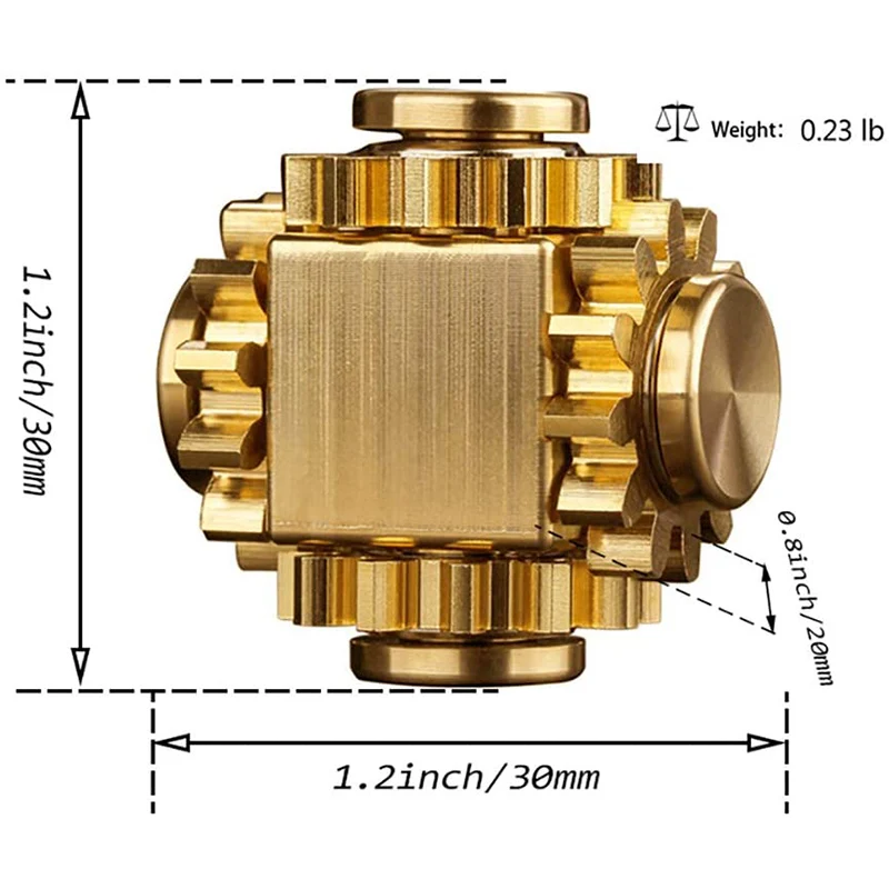 Fidget Gear Spinner Metal Brass Fidget Cube Spinner 4 Gears Figity Finger Games EDC Desk Toys Metal Gear Gyroscope Figet Spiner