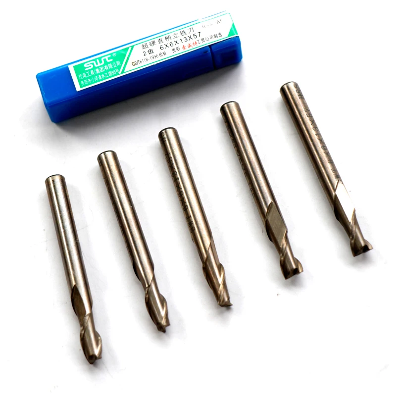 1PC HSS End Mill 2Flute 3Flute 4Flute 1-6mm Milling Cutter CNC Bit Milling Machine tools Cutting tools Endimlls