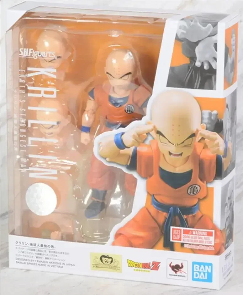 

100% оригинал Sh Figuarts Shf Dragon Ball Krillin 2,0 Earth's Strongest Man, экшн-фигурка, модель игрушки, аниме-фигурка, подарок