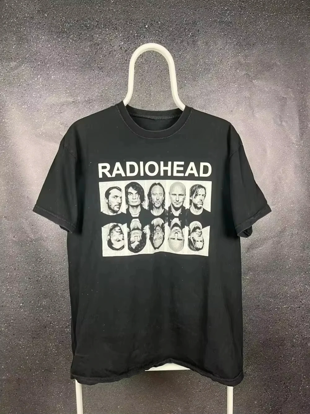 Radiohead Retro Alt‑Rock Portrait Collage Graphic T-Shirt Cotton Men Women Vintage Style Streetwear Tee