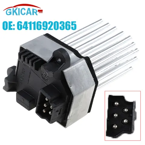64116920365 HVAC 송풍기 모터 저항기, 1997-2006 BMW E39 E46 E53 E83 323i 325i 328i 525i X3 X5 M3 용, 5HL351321-191 Best5