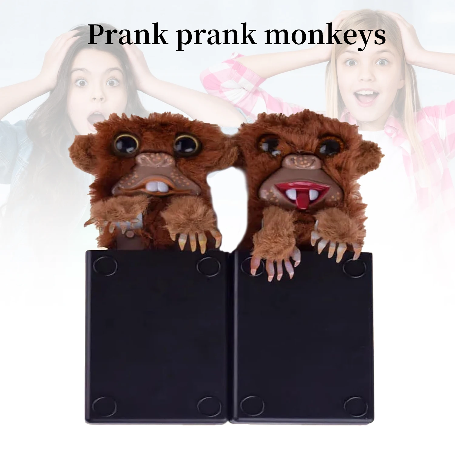 Surprise Prank Monkey Toy Interesting Tricky Finger Funny Monkey Toys Interactive Fun Prank Monkey Doll Halloween Fools Day Gift