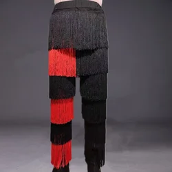 New 2024 Black Blue Red Purple Arrival Cheap Women Ladies Girls Fringe Latin Dance Pants Jazz Samba Fringe Dance Pants