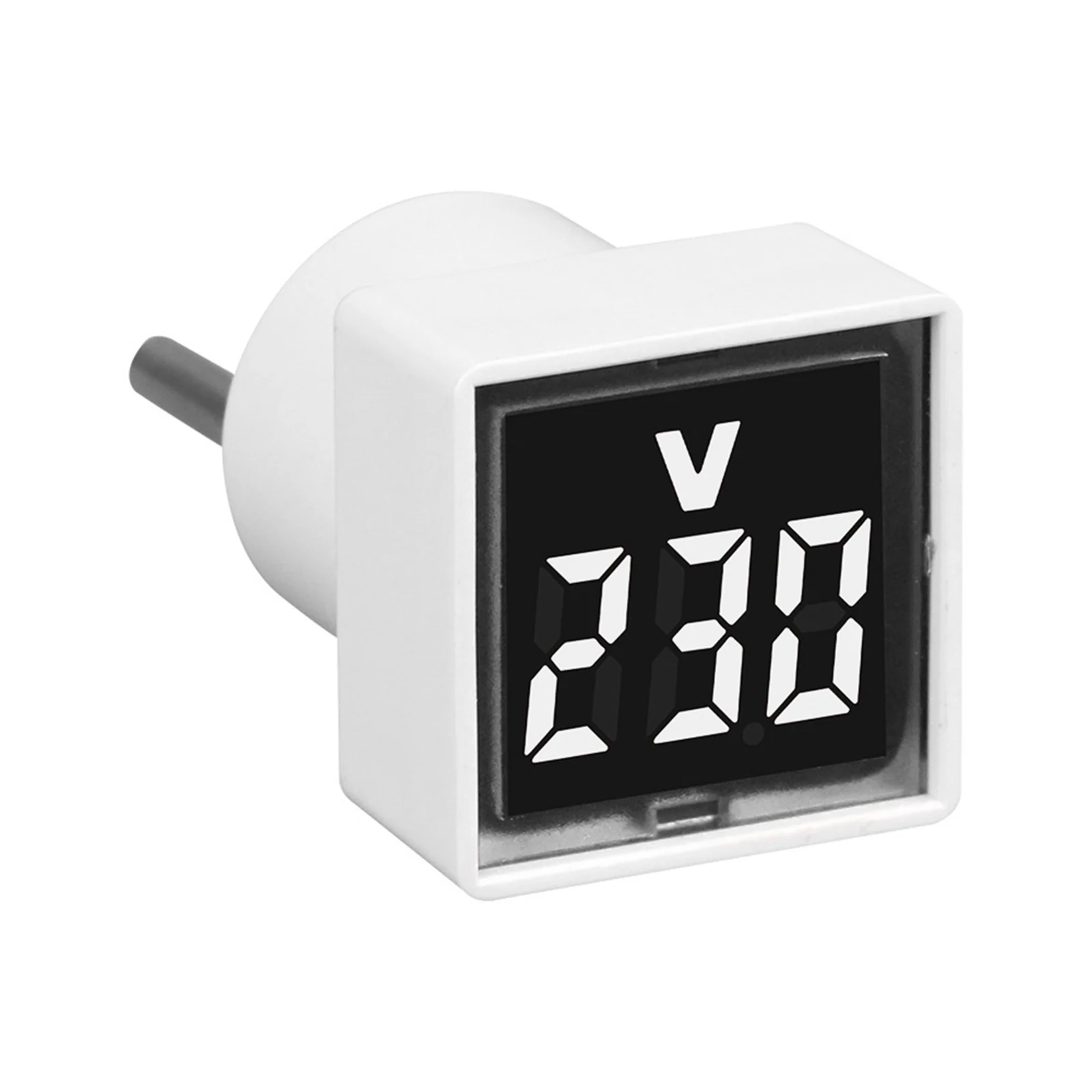 Square AC Voltmeter Eu Type Digital with White LCD Display and IP65 Protection for Voltage Monitoring 50V to 500VAC Application