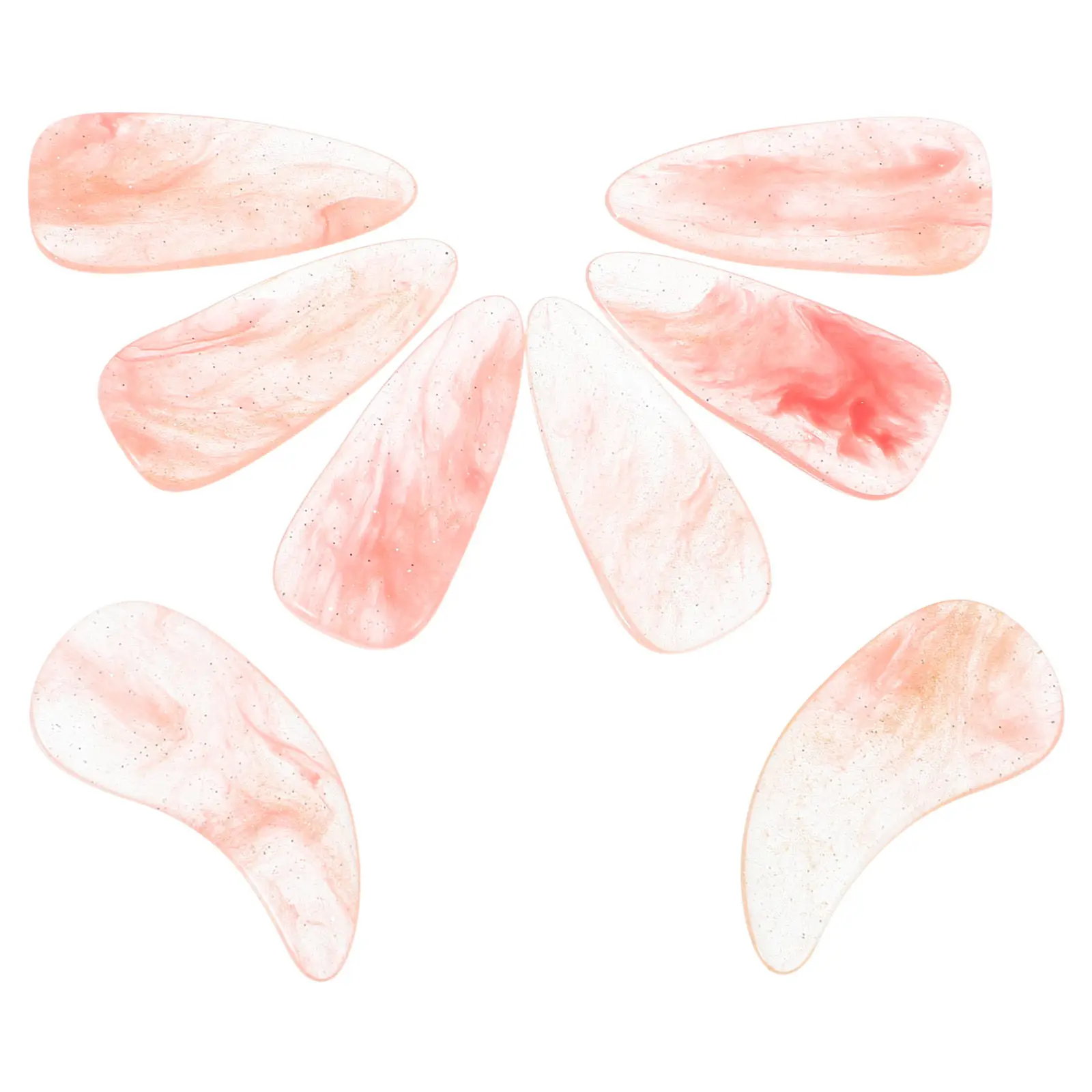 1Set Guzheng Finger Picks Ergonomic Double Curve Small Size Finger Protectors Vibrant Color for Beginner to Advanced