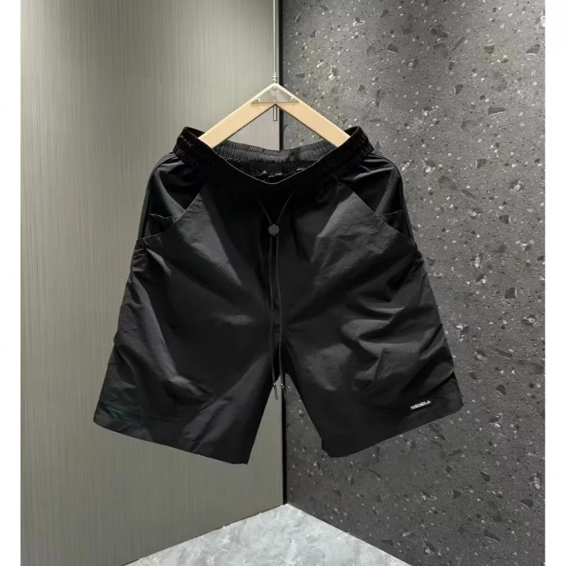 

Летние мужские простые шорты для занятий спортом на открытом воздухе, свободные повседневные брюки длиной до колена, универсальные тонкие быстросохнущие пляжные шорты