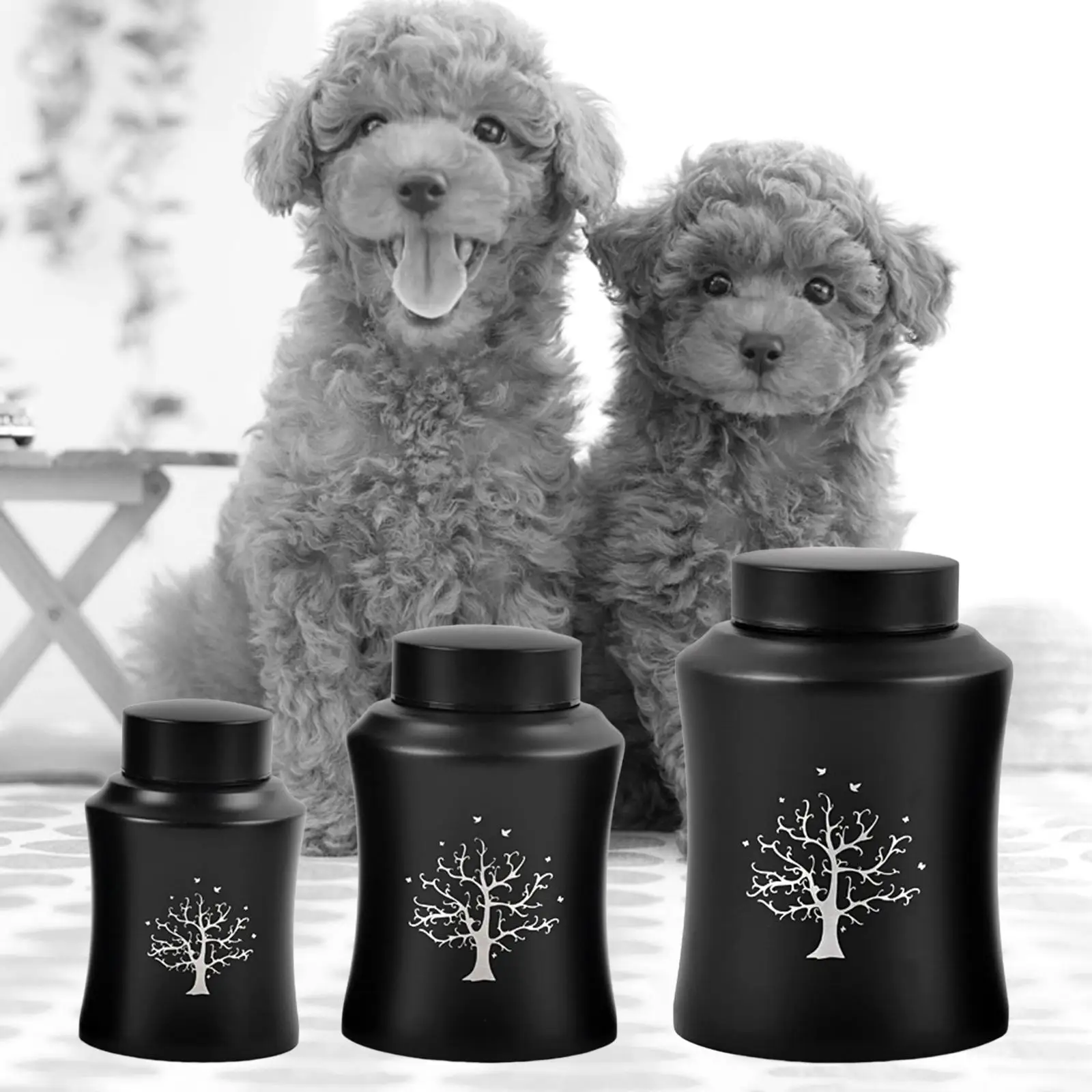 สัตว์เลี้ยง Urn Cremation Memorial Urns สแตนเลส Funeral Cremation Urn Jar