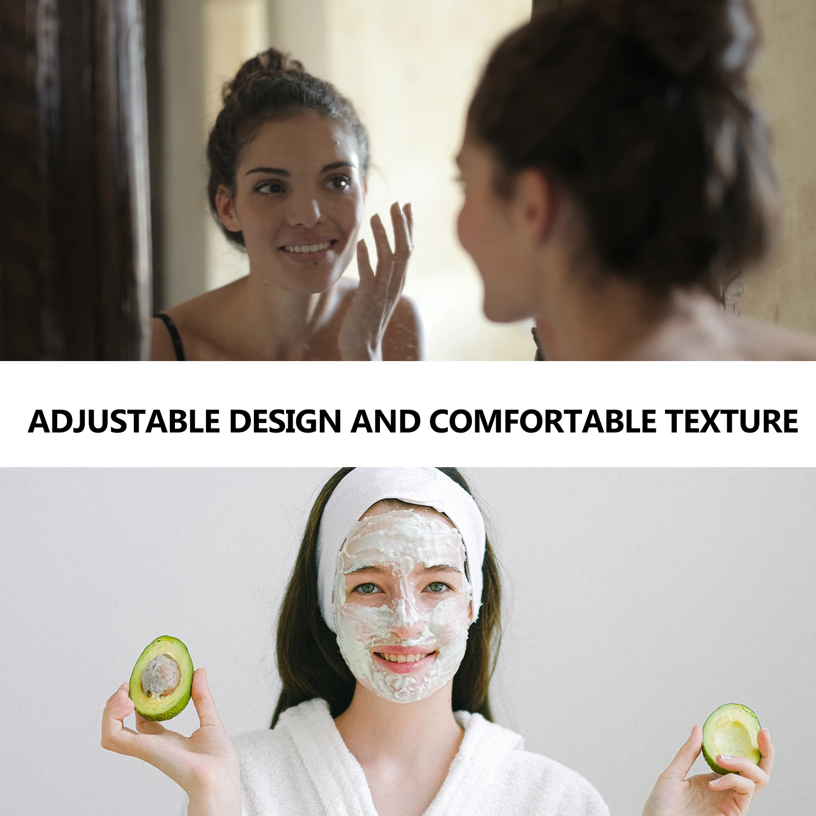 

2 Pcs Love Headband Headbands Elastic Makeup Scarf Shower Hair Coral Fleece for Washing Face Miss