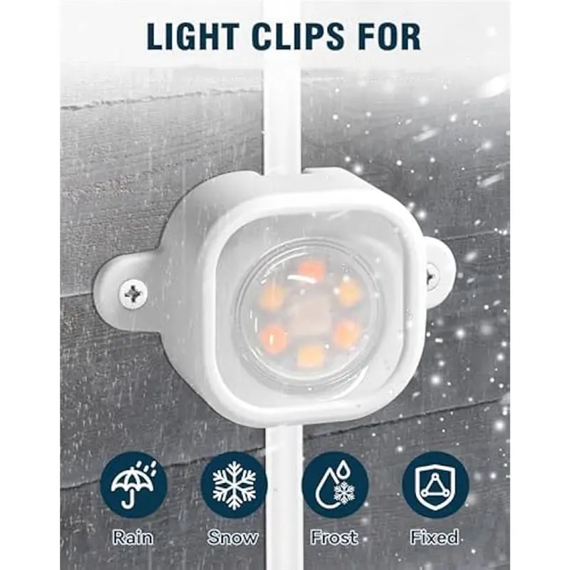 【FITTING】Installation Accessories-For Soffit, Eaves Mounting Brackets 125PCS For Govee H706, Bracket Clips For Outdoor LED Light