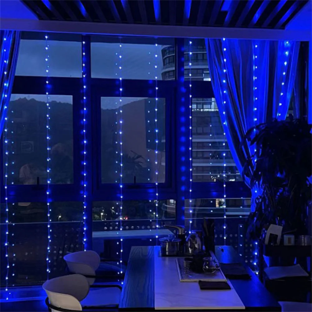 

Holiday LED Fairy String Curtain Lights New Year Lamp 6M 8 Mode Remote USB Festoon Christmas Decor For Home Christmas Lights