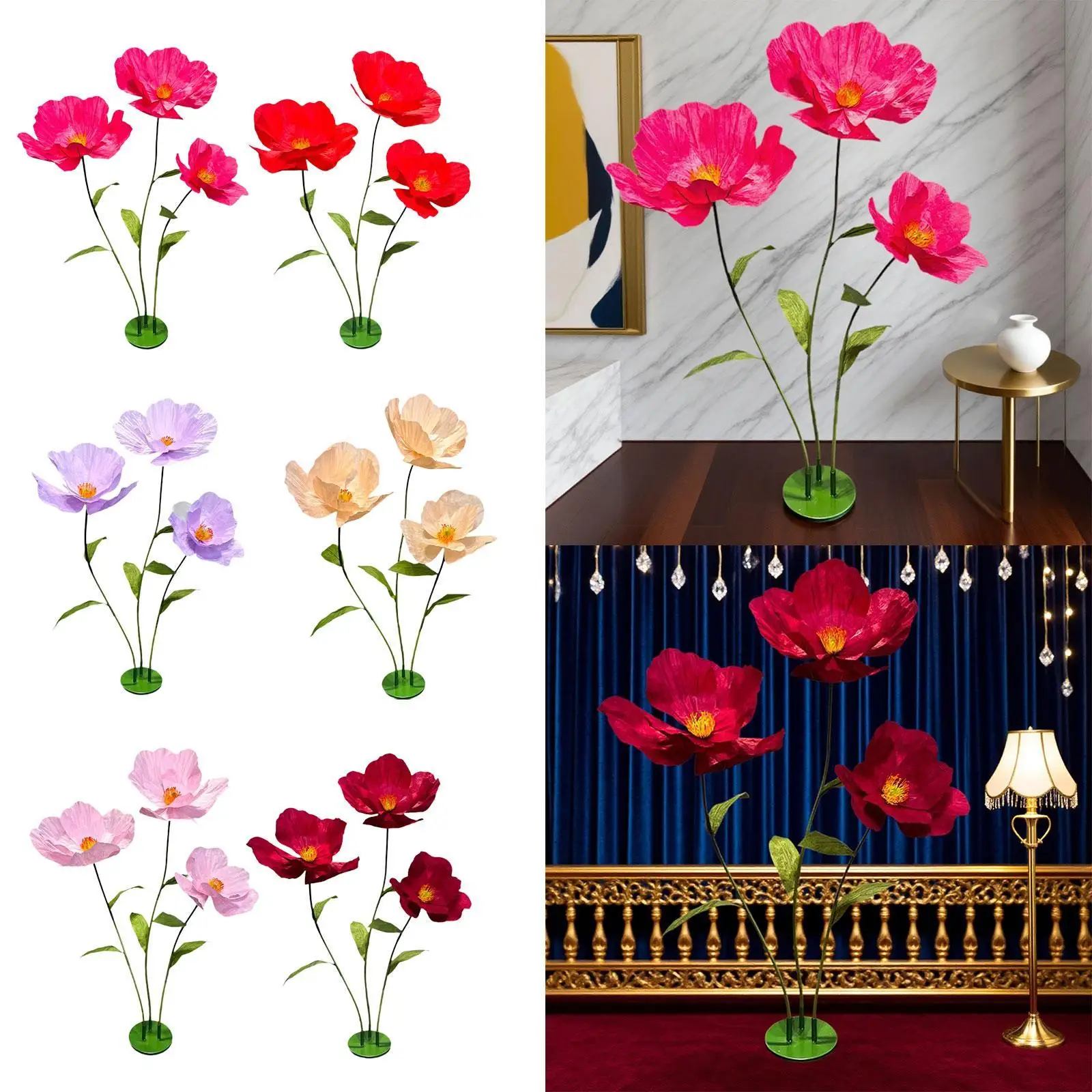 

Свадебные гигантские цветы Универсальные элегантные реалистичные свадебные цветочные композиции