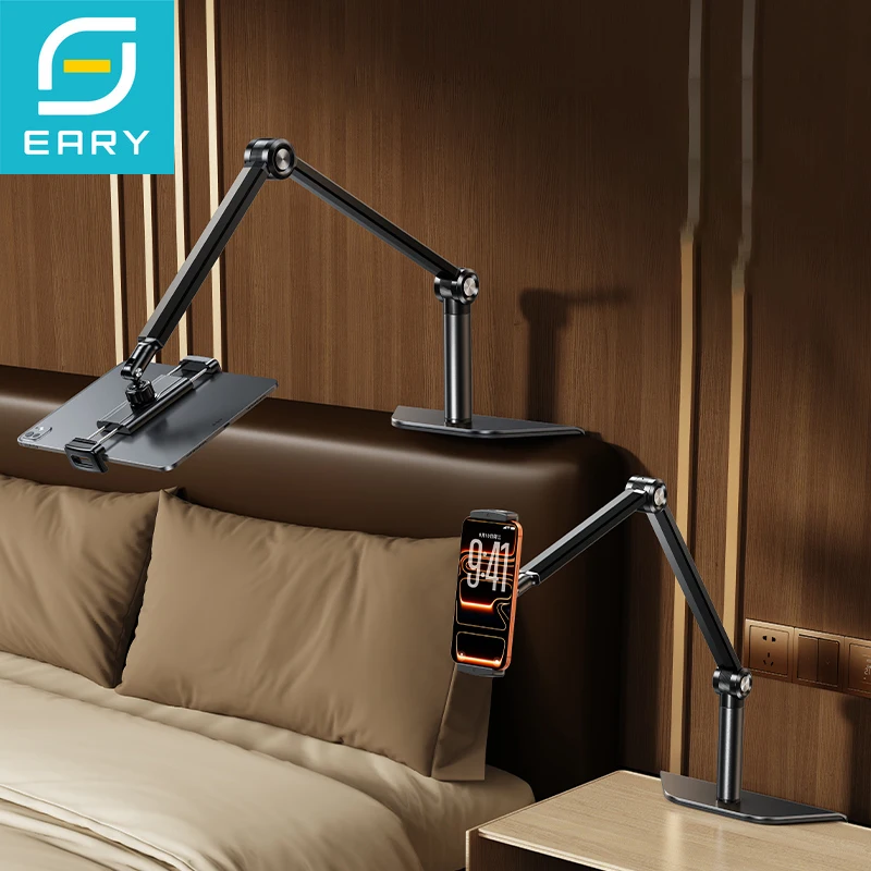 Eary Tablet Stand Overhead Bed Phone Holder Mount for Sofa Desk Fit for iPhone Samsung Kindle iPad Pro Air Mini 4.7-12.9