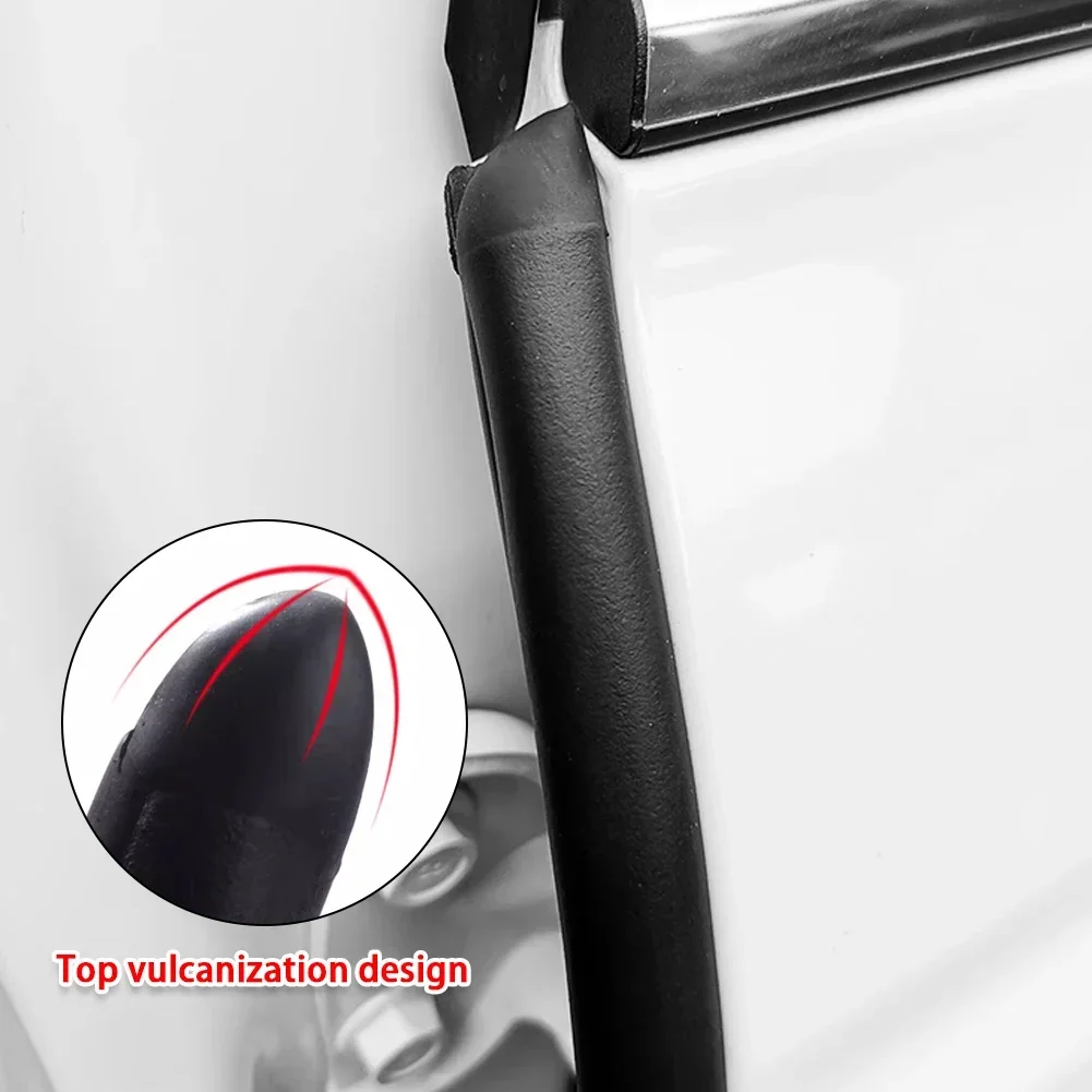 

2m Car Door Edge Seal Strip Thicken Rubber B-Pillar Weatherstrip Waterproof Soundproof Auto Sealant Strip Fits for All Vehicles