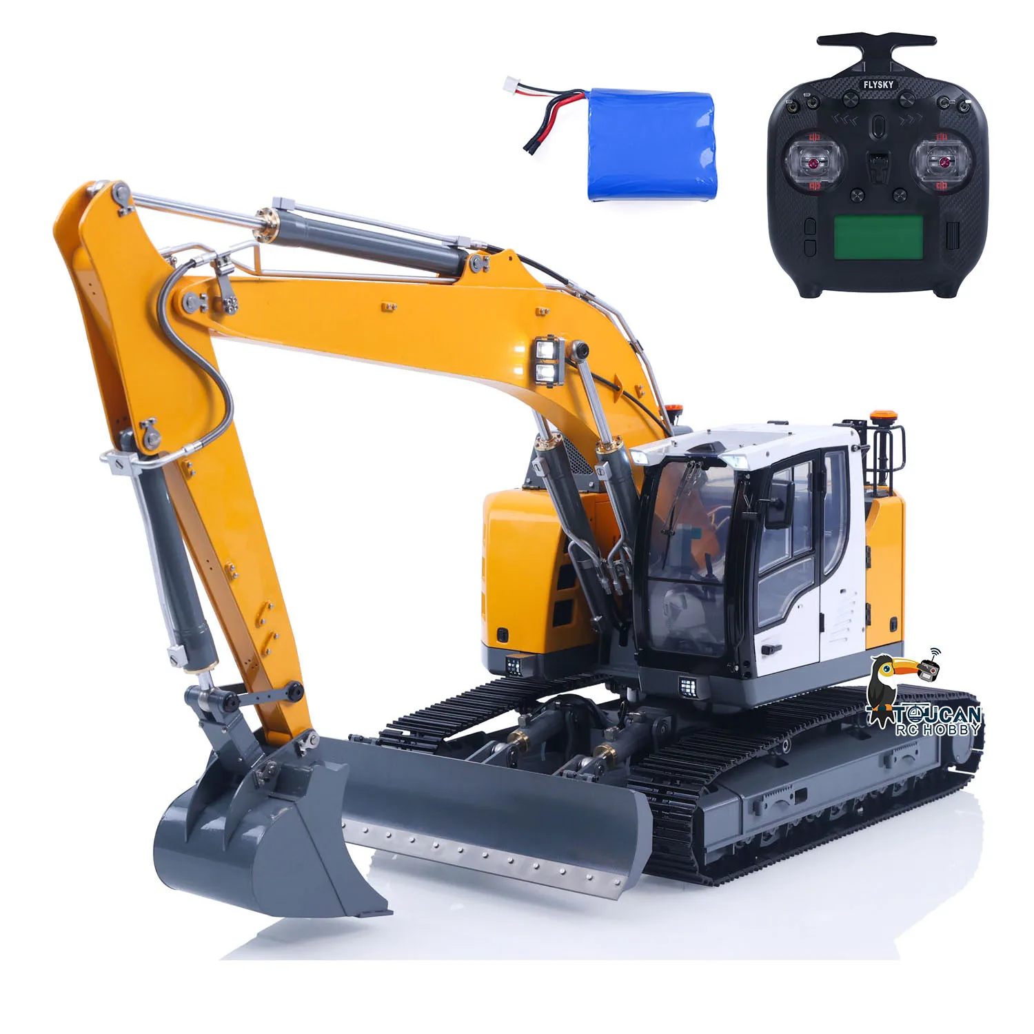 LR926 Hydraulischer RC-Bagger 1:14 Ferngesteuerter Bagger RTR-Modell mit Sound- und Lichtsystem Doppelpumpen-Modell Spielzeug