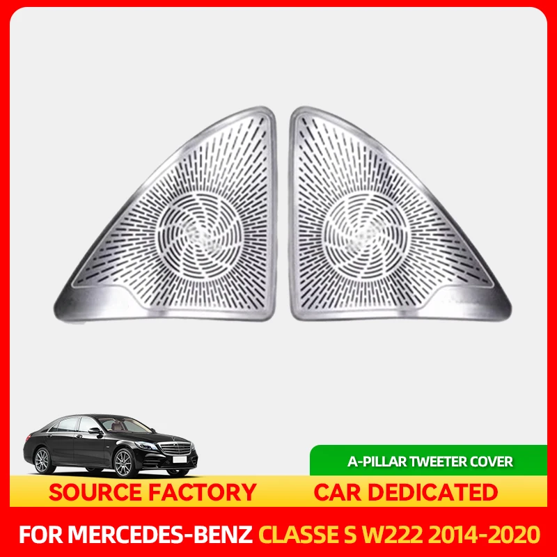 

Стайлинговые молдинги, автомобильный звуковой сигнал, дверной звуковой сигнал, защитный чехол, A-столб, твитер, чехол из нержавеющей стали для Mercedes Benz S Clas