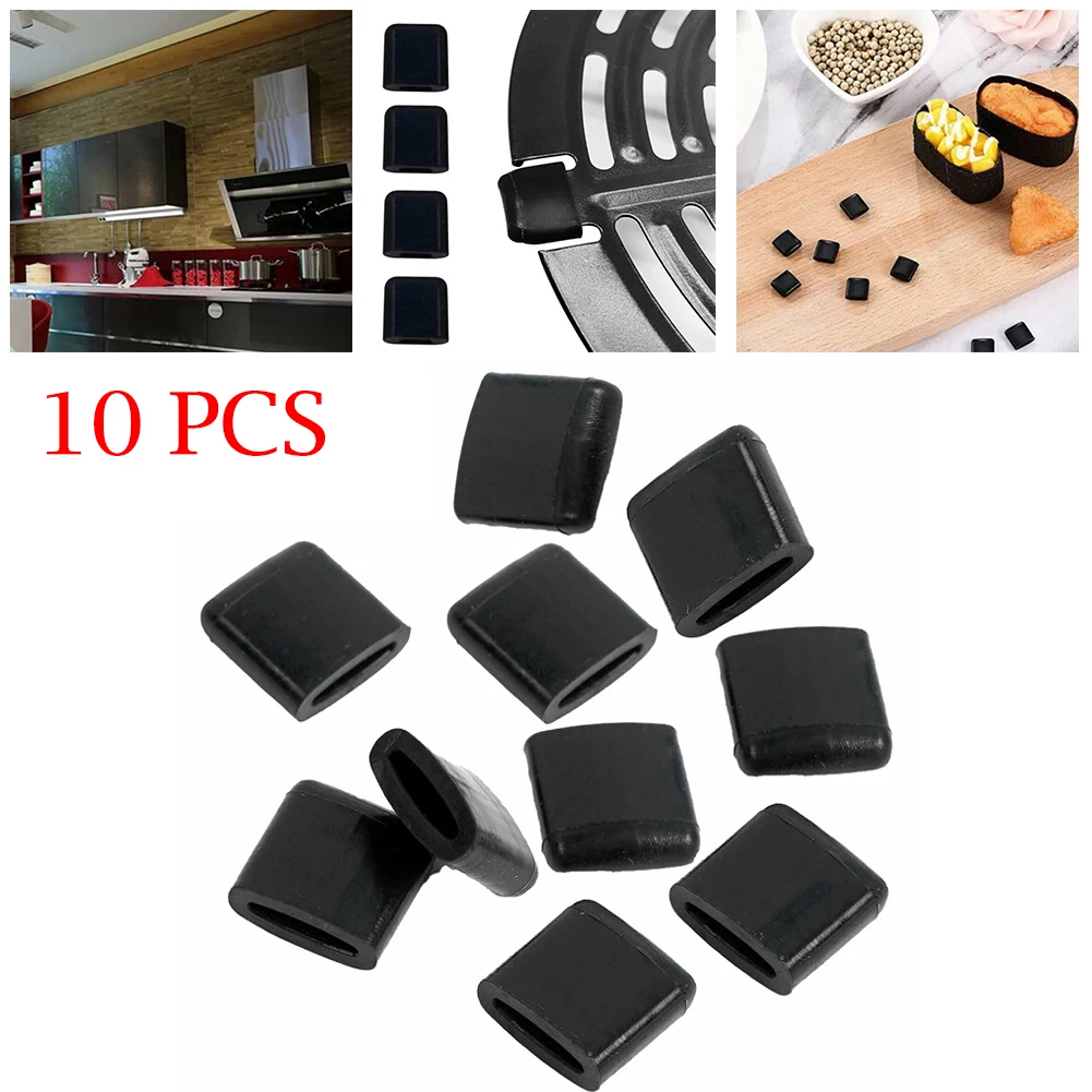 10Pc Air Fryer Rubber Bumpers For Grill Pan Rubber Bumpers Scratch Protection Cover Air Fryer-Tray Replace Parts Kitchen Tools