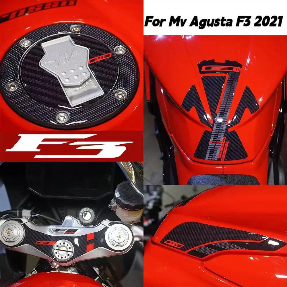 For Mv Agusta F3 2021 Motorcycle Accessories Waterproof Protective Sticker 3D Epoxy Resin Protective Sticker