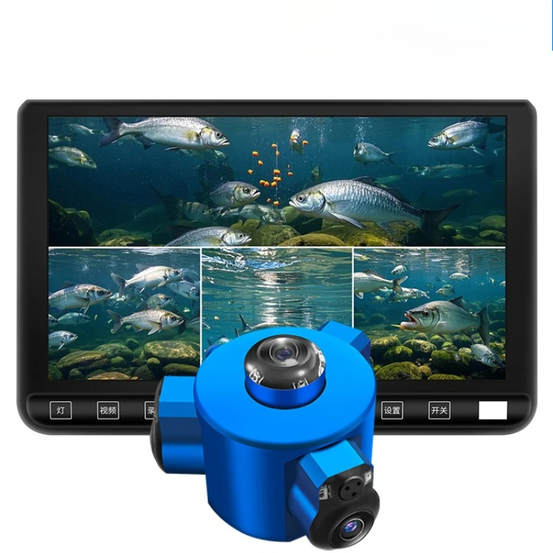 K50 fish finder 360 degree panoramic underwater camera 9 inch screen temperature sensing deep muddy water high definition visual