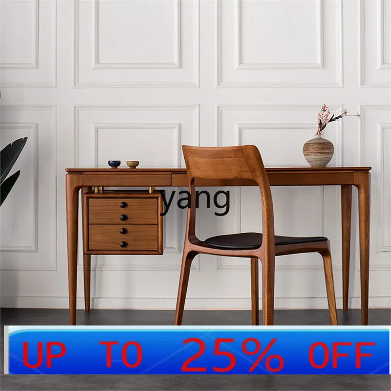 

LH desk small apartment writing desk solid wood computer table and chair combination